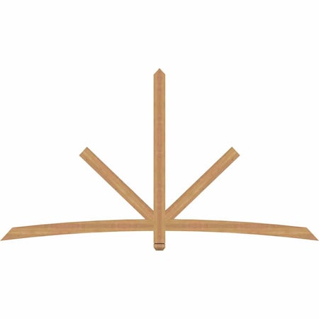 Ekena Millwork Alberta Smooth Timber Gable Bracket, Western Red Cedar, 96"W x 52"H x 1 1/2"D x 3 1/2"F, 13/12 Pitch GBW096X52X0204ALB00SWR